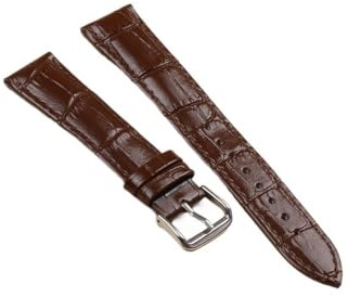 yangfangmei 10 mm läderrem 10/12/13/14/15/16/17/18/19/20/21/22/24 universellt klockband Slub-mönster klocktillbehör(Brown,10mm)
