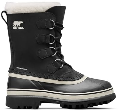 Sorel Caribou wasserdichte Schneestiefel für Damen, Schwarz (Black x Stone), 37.5 EU