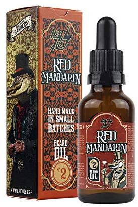 HEY JOE! Beard Oil Nº 2 röd mandarin | Naturlig och uppfriskande skäggolja för män med röd mandarin doft – skäggvård för friska skägg – skäggolja 30 ml