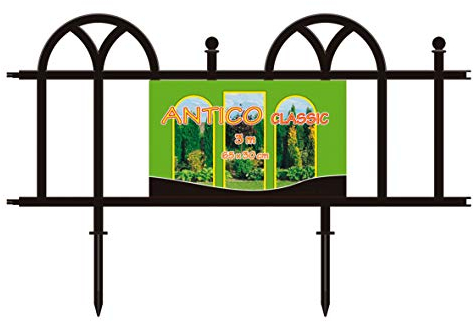 Dekorative Zäune - 3m Gartenzaun Set mit Beetumrandung - Kunststoff Zaun für Garten und Rabatten - 30cm hoch