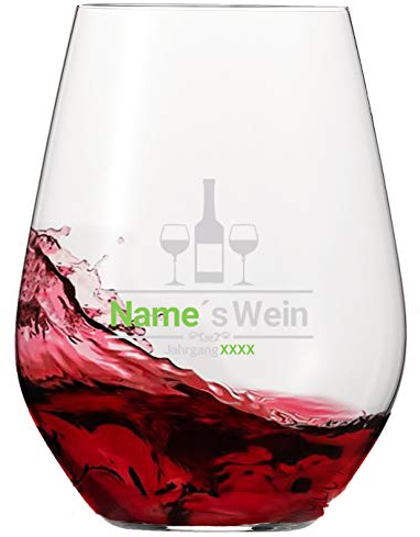 Spiegelau Verre à vin Rouge avec Gravure personnalisée [nom et Motif] – MeinGlas Motiv 01