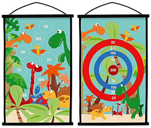 Scratch 276182056 Start to Jeu de fléchettes pour Enfants avec Cible et flèches Dino