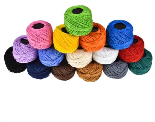16 Hilo metalizado para punto de cruz hilo seda floja kit de pulsera Gancho de crochet hilo de colores hilo de bordar portátil la Cruz suite cadena de pulsera colocar tejer