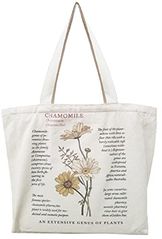 BROADREAM Jutebeutel Bedruckt Vintage, Jute Beutel, Einkaufstasche Bag, Canvas Tote Bag Aesthetic Vintage Taschen Groß Umhängetasche Stofftaschen für Damen Uni Arbeit