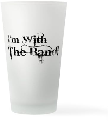 CafePress Im with The Band Pint Glass, 16 oz. Drinking Glass
