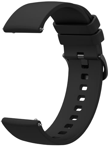 Compatible with EGQINR Smartwatch Bands, Lamshaw Classic Watch Bands 18mm Soft Silicone Bands Bracelet Sports Strap Compatible with EGQINR H31/MKYOPT H31 Smartwatch Fitness Trackers-1.58