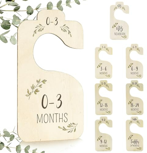 8 Baby Age Hanger Dividers - Organize Kids' Wardrobe
