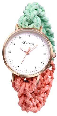 JewelryWe Uhren Damen Elastisch Haarband - Einzigartige Einfache Analog Quarz Armbanduhr Frauen Mädchen Uhr mit Haargummi Elastisch Armband Geschenk