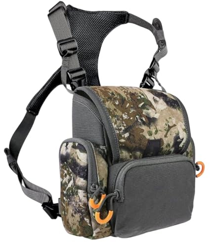 NASSMOSSE Arnés binocular de camuflaje Paquete de pecho de caza transpirable con múltiples bolsillos