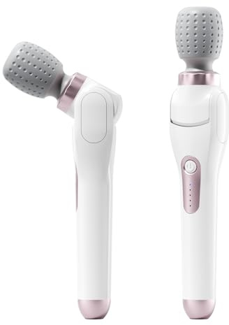 Varilla de masaje eléctrica giratoria, 5 modos de vibración de intensidad, masajeador corporal de mano recargable para alivio muscular de cuello, hombros, espalda, piernas, alivio muscular