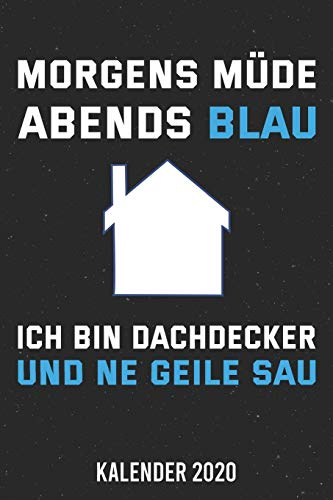 Kalender 2020: Dachdecker blau A5 Kalender Planer für ein erfolgreiches Jahr - 110 Seiten