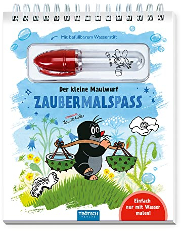 Trötsch Der kleine Maulwurf Zaubermalspaß mit Wasserstift Malblock: Zauberstift Malspaß Wasser Farben Ausmalblock Der kleine Maulwurf Zaubermalblock ... Malblock mit nachfüllbarem Wassermalstift
