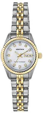 Armitron Reloj Pulsera Mujer Cristal Auténtico, 75/2475, Oro Plateado