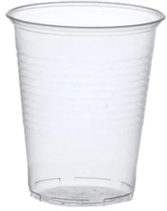 160 Trinkbecher, PP 0,3 l Ø 9,5 cm, 11,1 cm transparent mit Scha