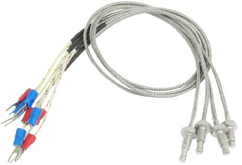 Sourcingmap 4 Pcs 6mm Thread K Type 500C Thermocouple Temperature Measurement Probe 1.64ft