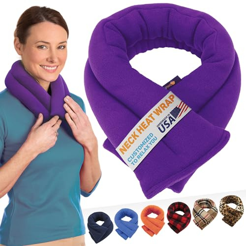 SunnyBay Microwavable Heating Pad, Neck and Shoulder Wrap, 26 inch, Purple