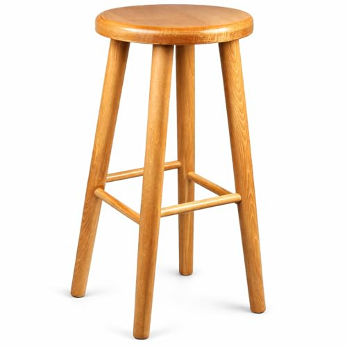 Magnetic Möbel Stück Holz Buche hell Heller Holzhocker Barstuhl Stuhl Barhocker 72 cm (Erle)