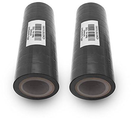 ARLI Isolierband 20x schwarz 10m je Rolle Klebeband Isolier band Isoband Universal selbstklebendes Klebe Band zum isolieren reparieren elektrischer Leitungen installation kfz 20 Stück