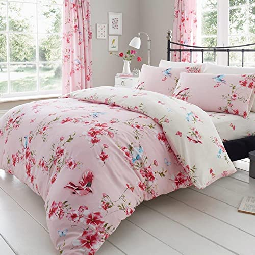 GC GAVENO CAVAILIA Bettbezug mit Kissenbezügen, Bettbezug aus Polyester-Baumwoll-Mischgewebe, für King-Size-Betten, Rosa (230 x 220cm)