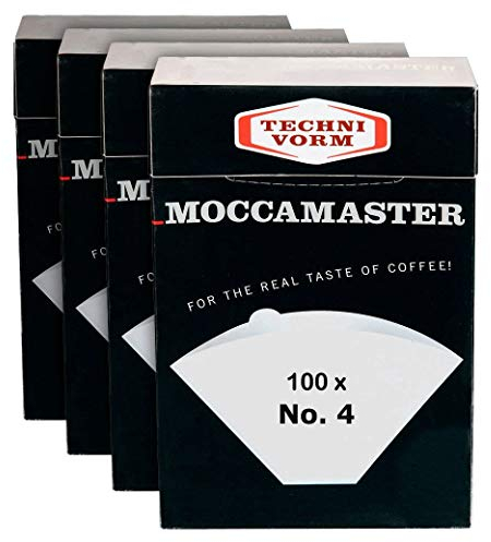Moccamaster Technivorm Moccamaster 85022 Filter Nr. 4, Papier, weiß, Packung mit 4 Kartons x 100 Filtern