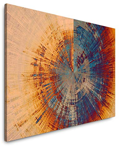 Paul Sinus Art Abstraktes Gemälde 120x 80cm Inspirierende Fotokunst in Museums-Qualität für Ihr Zuhause als Wandbild auf Leinwand in