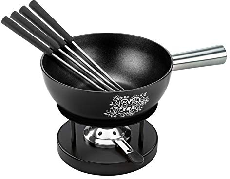 KUHN RIKON Juego de fondue de queso (aluminio, 22 cm, apta para inducción)