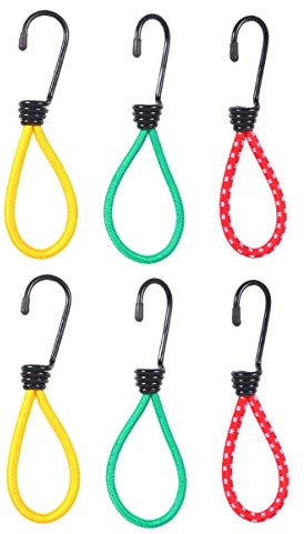 BESPORTBLE 6stücke Seilschnur Für Campingzelt Elastische Schnalle Fester Bindegurt Outdoor-Camping-zubehör Leicht Und Tragbar Mit Doppelten Eisenhaken An Beiden Enden Für Spannung