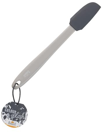 Birkmann, Colour Kitchen Mini-Teigschaber, Grau, 27 x 3,5 cm, Silikon, BPA-frei, 421813