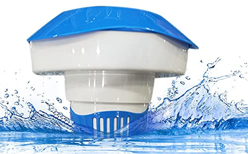 Bseical Pool Reinigungsset Float Spender, Chlor Dosierschwimmer, Extra groß Chlor Schwimmer mit Einstellbare Chemikalien Spender, Für Innen- Und Außenpools, Badewanne