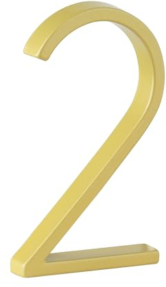 HASWARE Targa Con Numero Civico Galleggiante: 5 Pollici (12cm) Moderna Segnaletica Per Porte, Perfetta Per I Numeri Dell'Indirizzo Di Casa (2, D'oro)