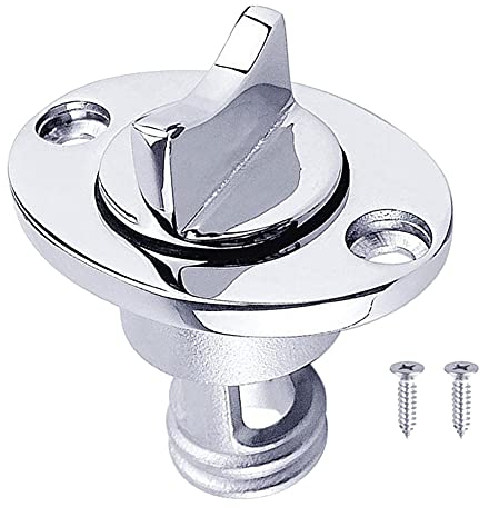 Marine Ablassstopfen,Asudaro 25mm Boot Ablassschraube Edelstahl Oval Ablassstopfen Kajak Kanus Beiboot Yacht Marine Bootsstopfen Wasserstopfen Garboard Ablassschraube mit Wasserdichtem O-Dichtungsring