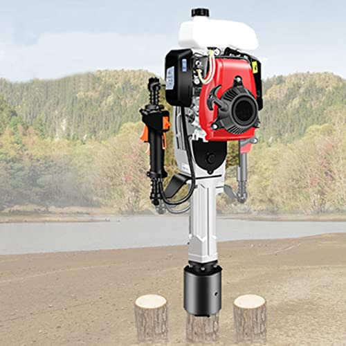 Gasoline Pile Driver Petrol Post Rammer Post Knocker 4 Stroke Engine 68CC Heavy Duty Post Hole Digger for Farm Fence, Orchard Bracket