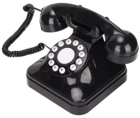 VBESTLIFE Retro-Desktop-Schnurlostelefon, Klassisches Tastenzifferblatt, Verziertes Schnurgebundenes Festnetztelefon, für Home Hotel Office, Klassisches Retro-Festnetztelefon mit Kabel
