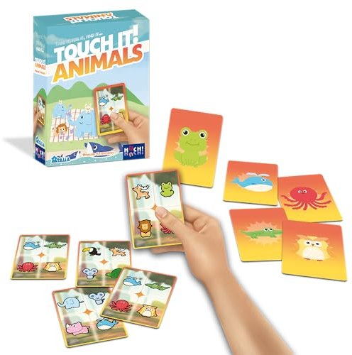 HUCH! | Touch it - Animals | Familienspiel | Für 2 bis 6 Spieler ab 6 Jahren | Erfühle die Prägung auf der Kartenrückseite | Für Jede Gelegenheit und Altersstufe