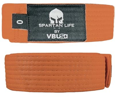 Victorbudo USA Karate Belt, All-Purpose Martial Arts Belt, Judo Belt, Taekwondo Belt, Colorful Karate Belt, Durable MMA Color Rank TKD Belt Size 0-6. (Orange, 3)