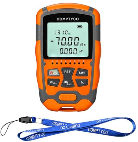 POFET Portable Optical Fiber Power Meter - FC/SC/ST Universal Interface Fiber Tester with Built-in 2Mw Visual Fault Locator (OPM&VFL)