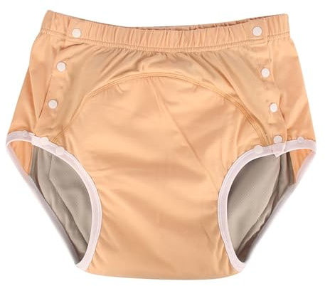 Couche Lavable Adulte, réglables Lavable pour l'incontinence | Couche Adulte Réutilisable, Tissu de Soins D'incontinence Couche en tissu adulte pour Incontinence Adulte Lavable, (L) orange