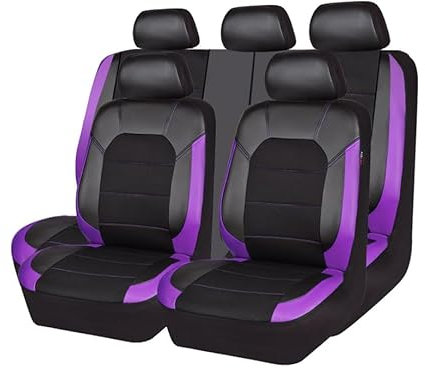 LINCYS 1 Satz Auto Sitzbezügesets für VW Passat B6 Passat B8 Golf 4 Golf 5 Passat B5 Golf 7 2000-2023 2024, Leder Komfortabler Wasserdicht Verschleißfest sitzschoner Innenraum Styling ZubehöR