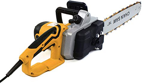 16 Zoll 2000W Elektro-Kettensäge, Elektrische Kabelgebundene Motorsäge mit einer Schnittlänge von 40cm und zusätzlichen Sicherheitselementen, Leicht Holzsäge
