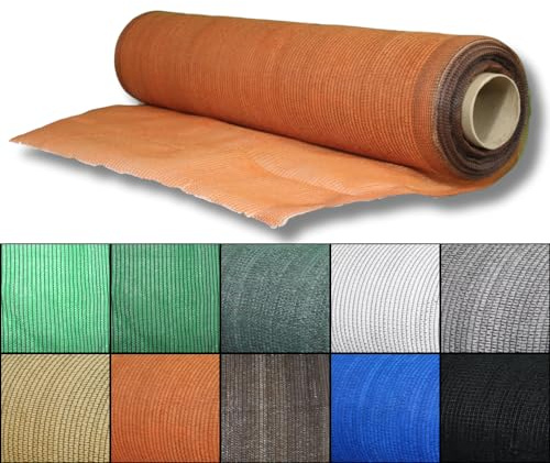 Keroppa Malla de Ocultación 90% de Sombreo 1,5x50 m Malla de Sombreo para Jardín Protección del Sol Naranja