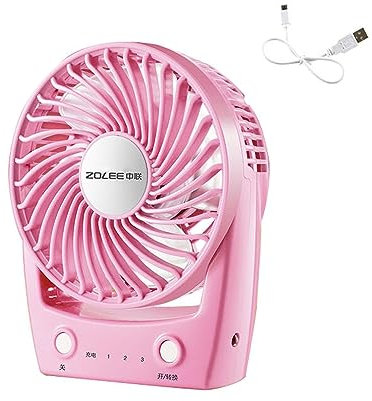 HOOLRZI Zoomlion - Ventilador portátil USB de mano, mini ventilador de mesa pequeño, ventilador portátil pequeño pero silencioso para computadora