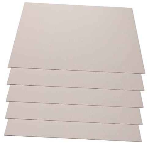 SEWACC 5 Stück A3 Selbstgemacht Karton 2,5mm Graupappe Doppelseitig Bastelkarton Kinder Bastelmaterial