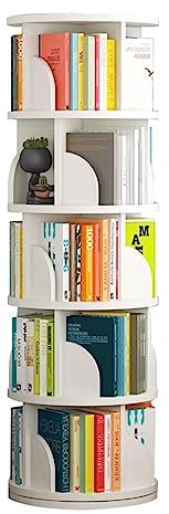 YTGHBIML Bücherturm Freistehend 360° drehbares Bücherregal, großes Fassungsvermögen, stehendes Bücherregal, Kinder-Bilderbuch, Bücherregal, offene Ebene, Bücherregal-Organizer perfekte Darstellung