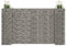 AUVYI Panier en pierre - Décoration de jardin - 260 x 40 x 150 cm - En forme de H - Gabion - Parterre surélevé - Construction stable - Poteaux de gabions - Fil d'acier