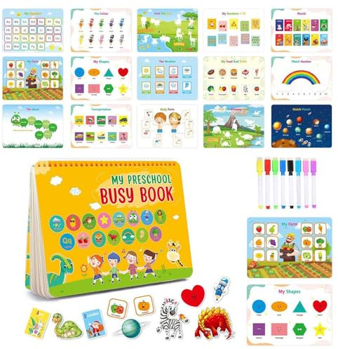Libro de actividades para niños pequeños, libro de empleo para el jardín de infantes, libro de actividades de jardín de infantes, divertidos libros educativos para niños pequeños, juguetes educativos