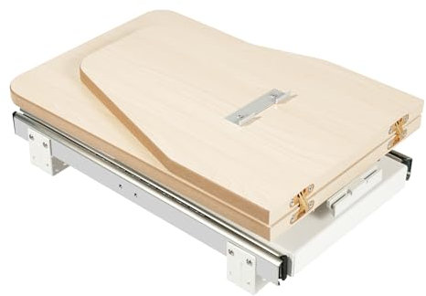 Foldable Ironing Board Retractable Ironing Board 180 ° Roation From Ironing Board for Cupboard Ironing Board Drawer with Heat-resistant Cover for Space Saving 80 * 29.5 * 12cm Grey
