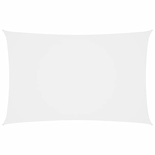ShGaxin Toldo de Vela Rectangular Tela Oxford Blanco 4x7 m, Toldo Vela, Toldos Exterior Terraza, Toldo para Sombra, Lona Sombra Exterior, Toldos para Patio