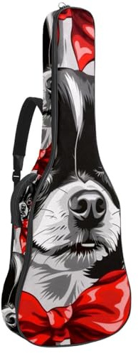 Gitarrentasche in voller Größe, 101,6 cm, 104,4 cm, 106,7 cm, Tragetasche für E-Bass, klassische Gitarre, niedliche bunte Herzen, Mehrfarbig 04, 42.9x16.9x4.7 in, Lässiger Tagesrucksack