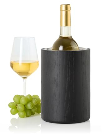 AdHoc WK31 Flaschenkühler für Wein, Sekt, Champagner VINE | für alle Arten von Getränkeflaschen geeignet | Eschenholz, Edelstahl
