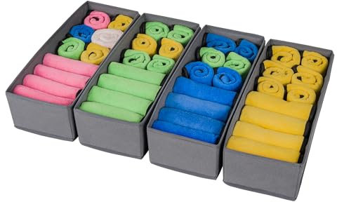 Withosent 4 Pezzi HEMNES Organizer per Cassetti, Organizer per Armadio, Divisori per Cassetti Separatori per Cassetti Organizzatore Cassetti, per Calze, Biancheria Intima